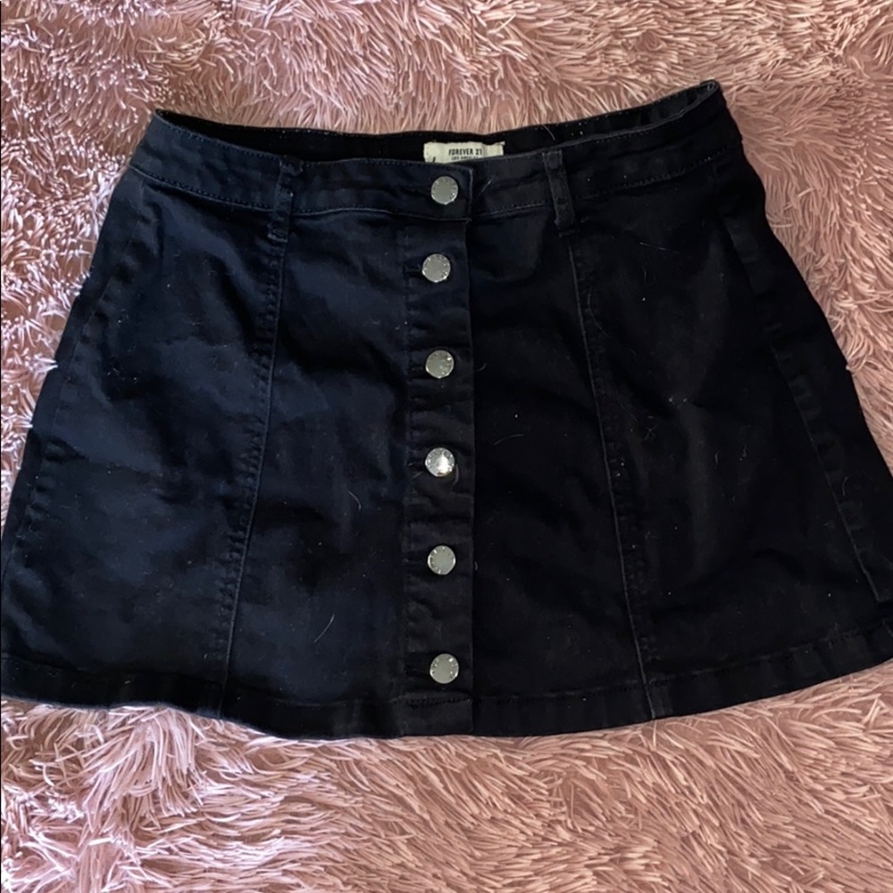 Black Jean Skirt